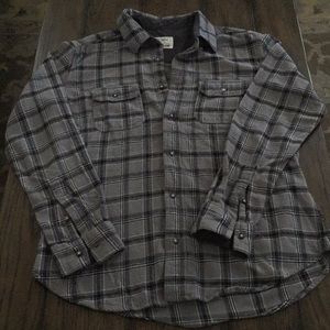 PD & C Grey & black flannel button-up